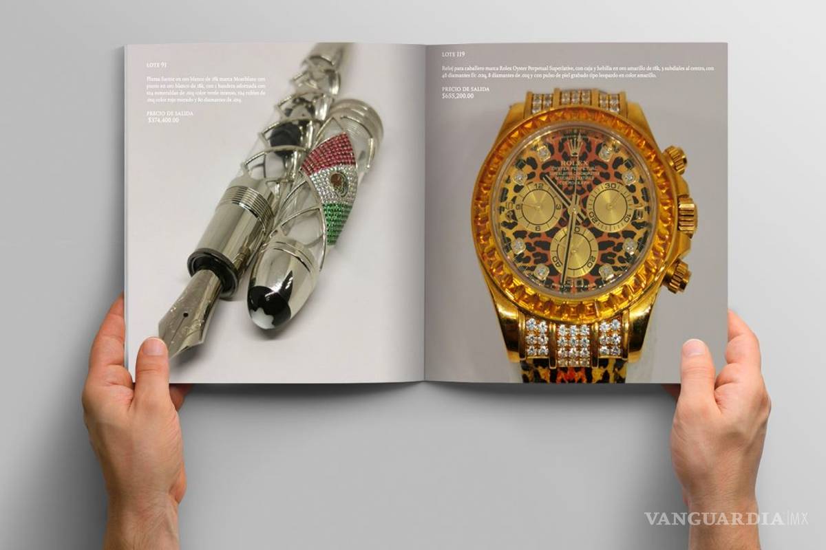 Joyas a subasta del crimen organizado se exhibirán en Los Pinos