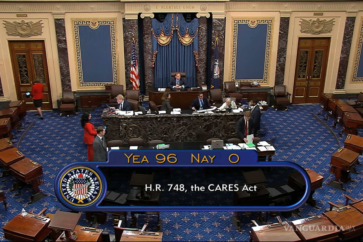 Coronavirus: Aprueba Senado de EU rescate de dos billones de dólares