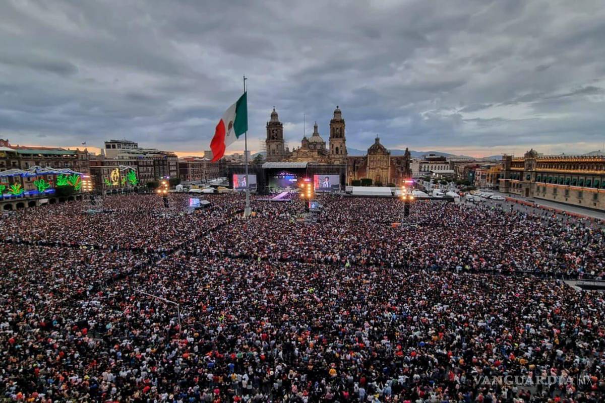 Grupo Firme quita récord a Vicente Fernández, al reunir cerca de 280 mil asistentes en el Zócalo de la CDMX