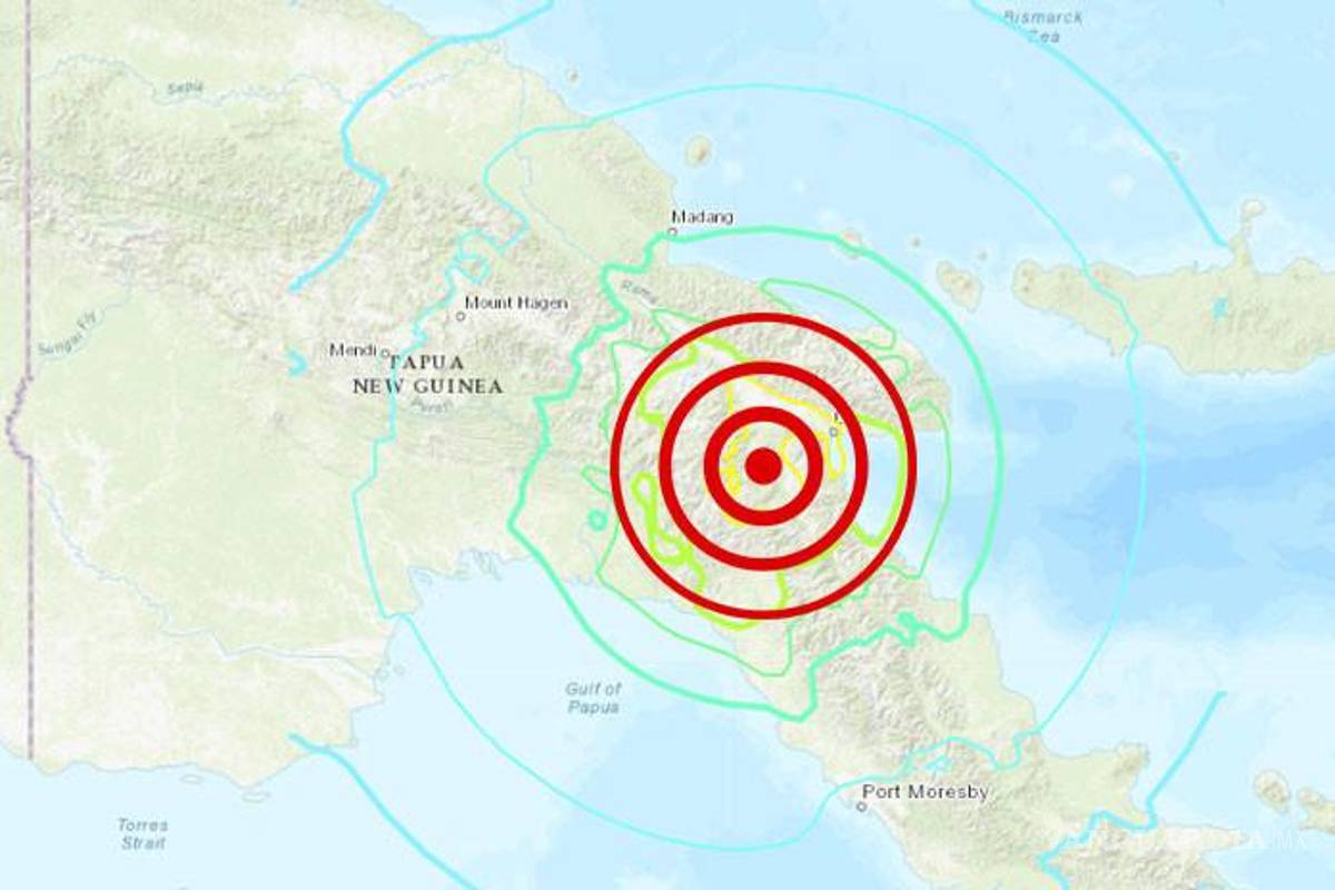 Sismo de magnitud 7.6 sacude noreste de Papúa Nueva Guinea