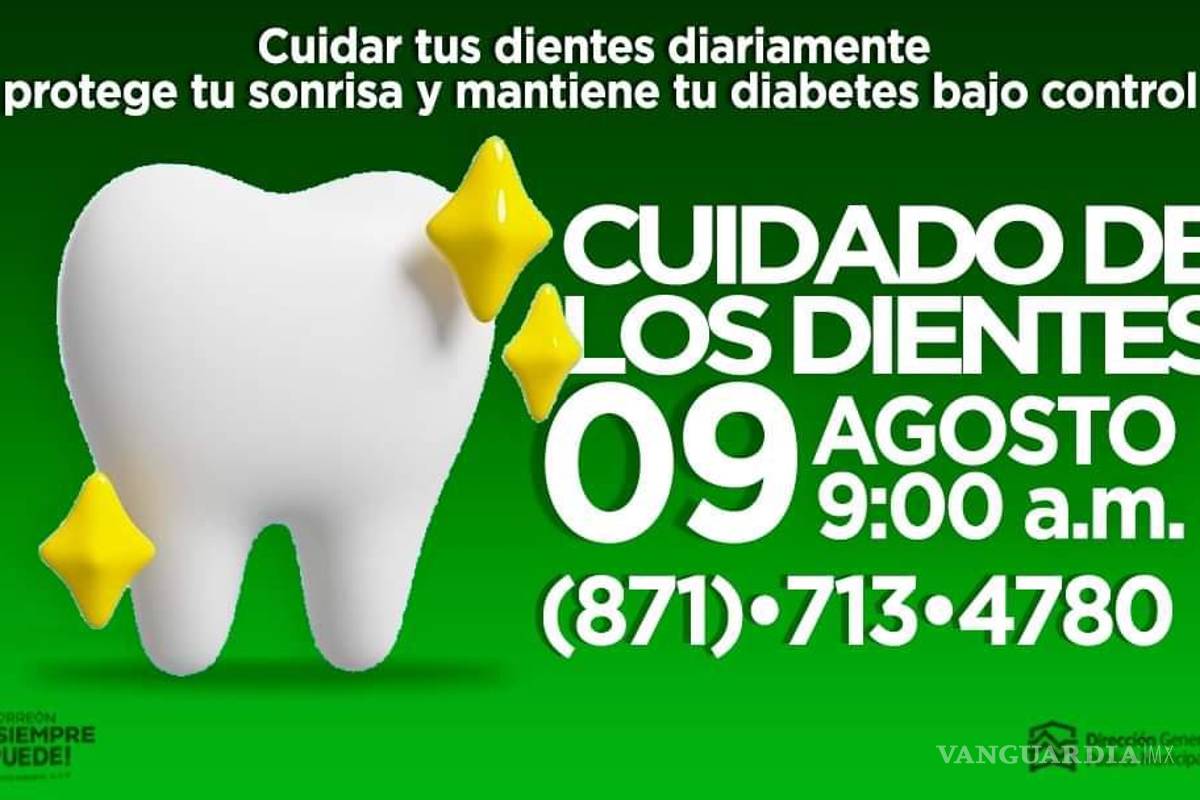 En Torreón, el Club Diabético invita a plática sobre el cuidado de los dientes