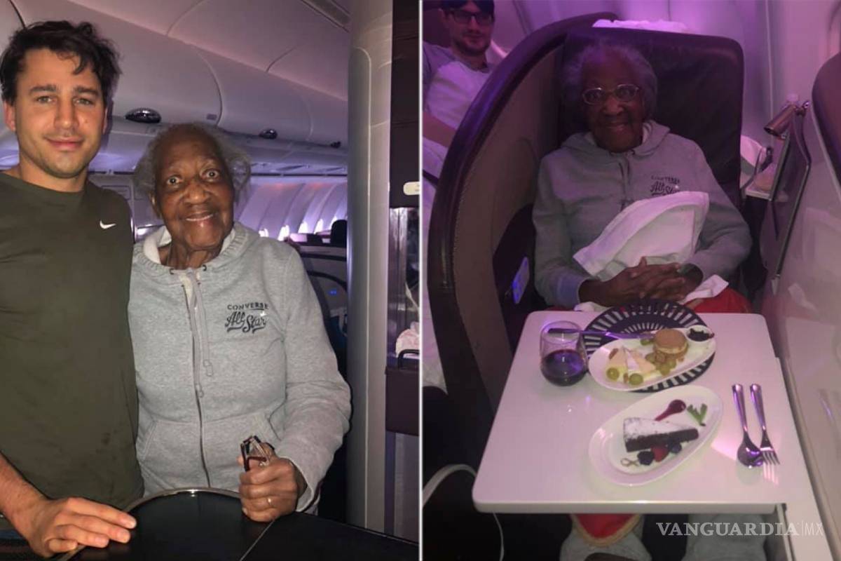 Pasajero cumple sueño de una mujer de 88 años al cederle su asiento de primera clase