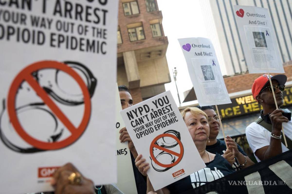 Muertes por opioides se quintuplican en EU al llegar a las 20.000 en 2016