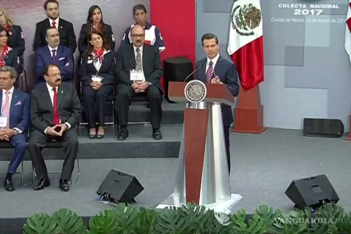 Peña Nieto encabeza arranque de colecta nacional de la Cruz Roja