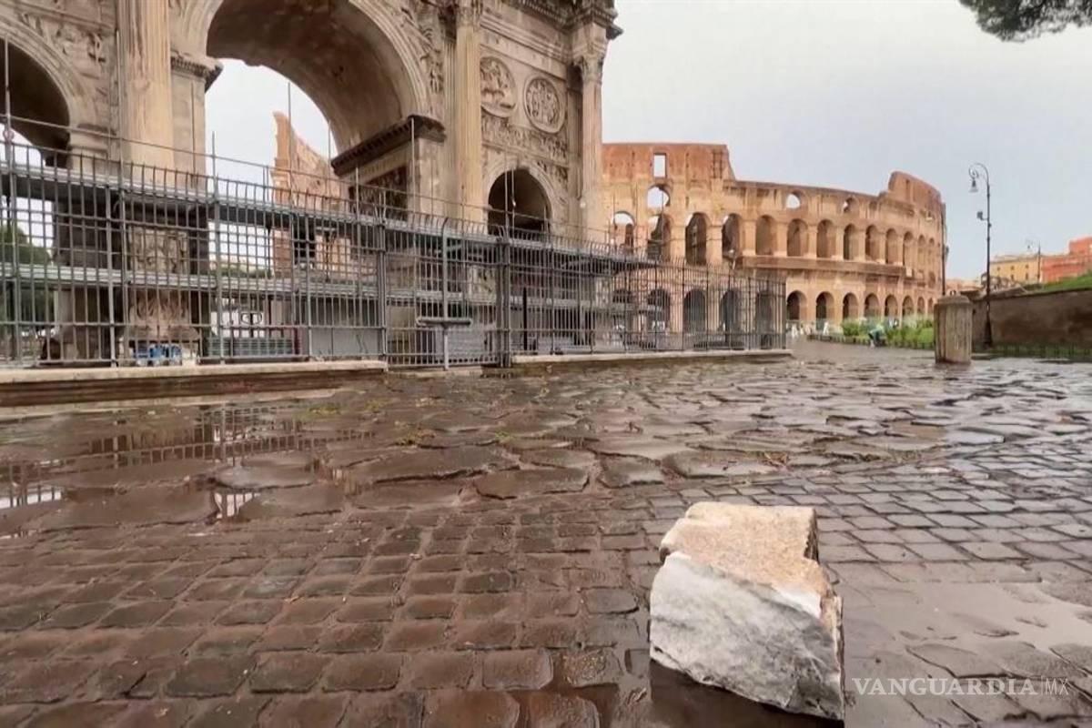 ¿Naturaleza iconoclasta? Tormenta eléctrica daña el antiguo Arco de Constantino en Roma