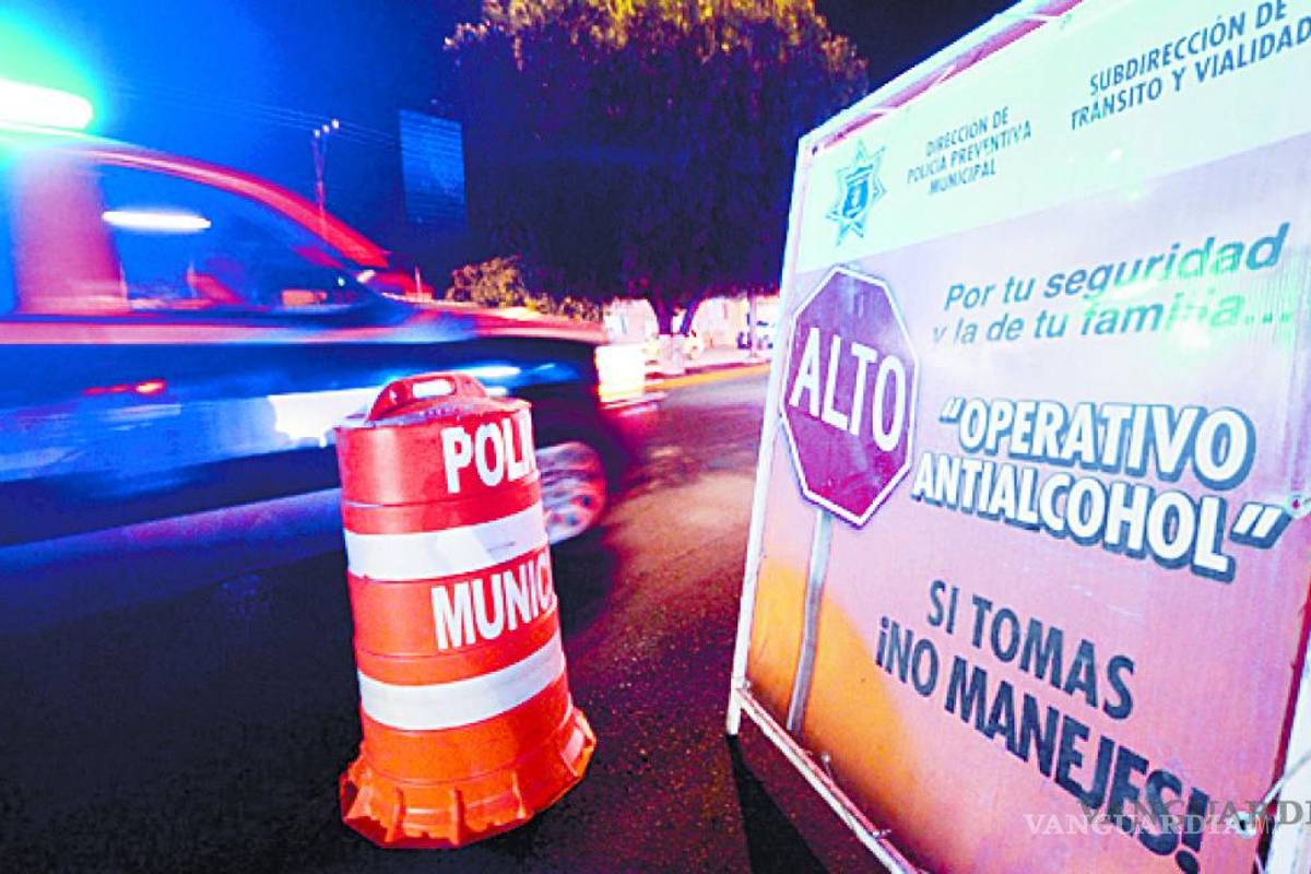 Se incrementarán en Coahuila operativos antialcohol en fiestas decembrinas