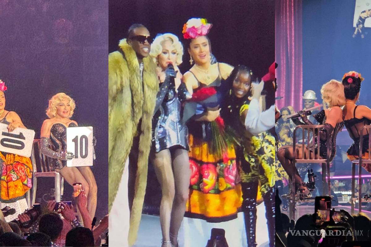 ¡La que puede puede! Lleva Madonna a Salma Hayek disfrazada de Frida Kahlo a su último show en CDMX