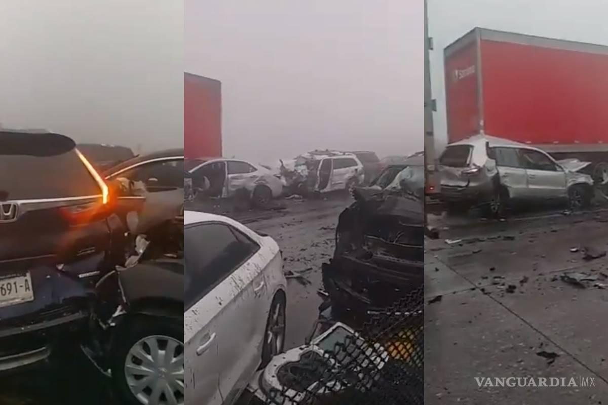 Autopista Saltillo-Monterrey cierra el año con aparatosa carambola; hay más de 10 heridos y un muerto