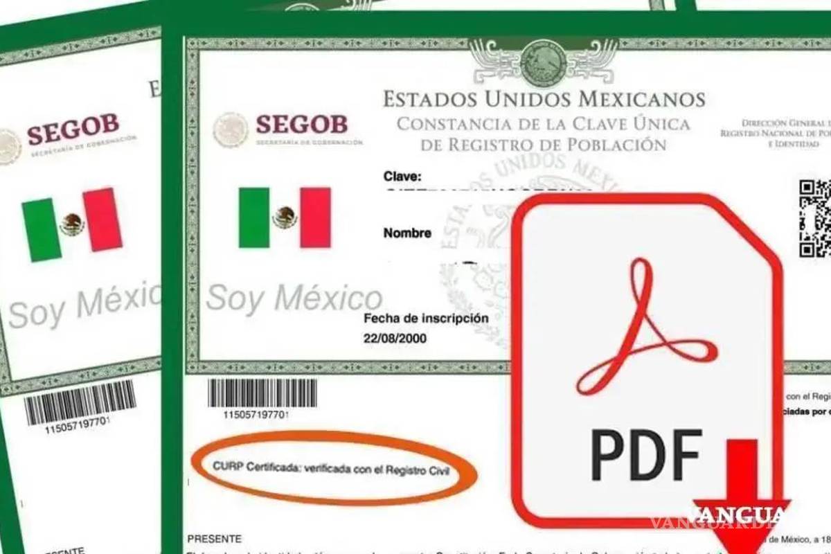 ¿Tu CURP está certificada?... Aquí te decimos cómo puedes saber y cómo descargarla gratis en PDF