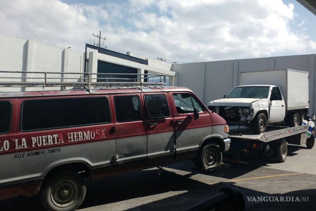 Remolcan camioneta robada con vagón de un templo, en Saltillo