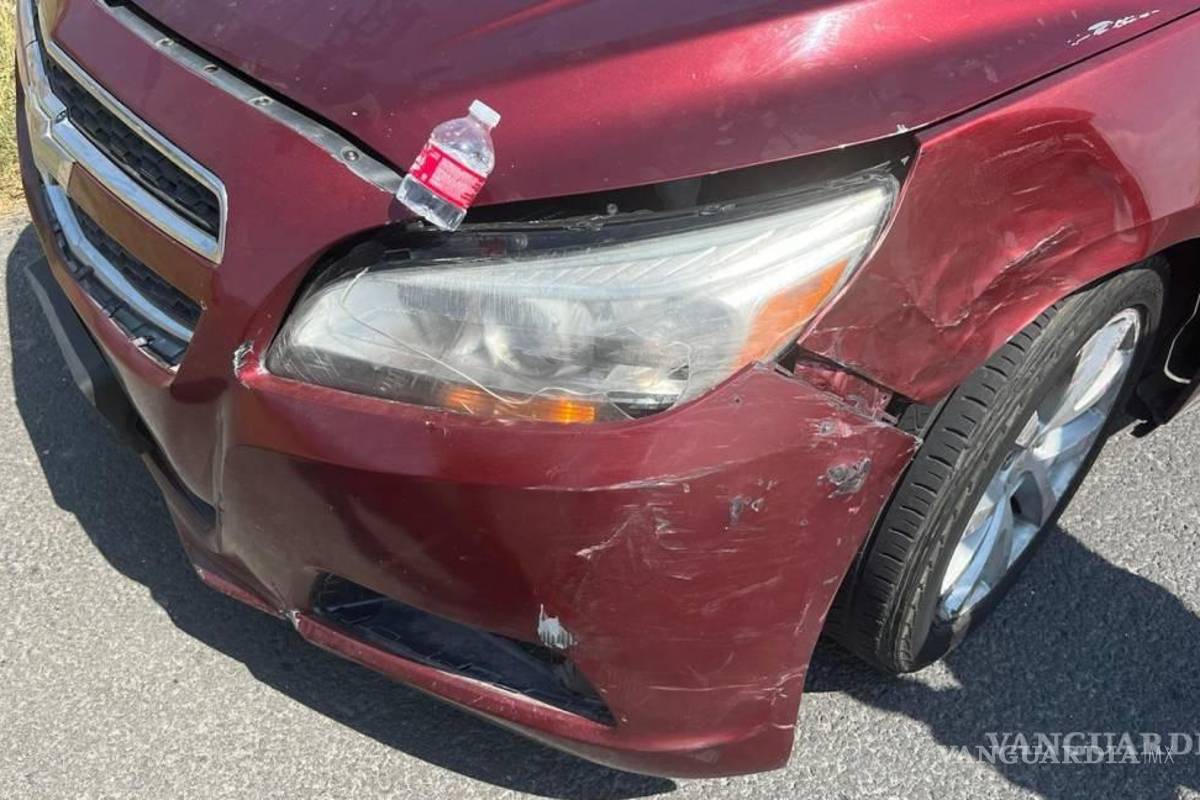 $!Golpe dado por un “montachoques” en la Saltillo-Monterrey”.