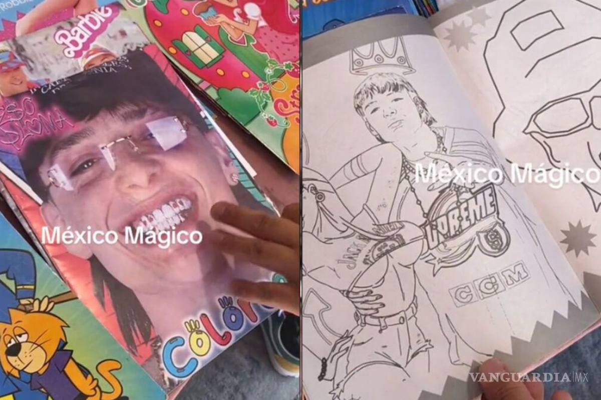 ¡Compa! ¿Qué le parece este color? Venden en San Luis Potosí libro de Peso Pluma para colorear