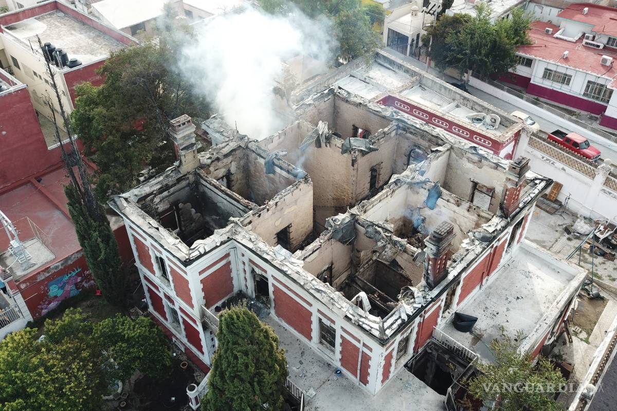 A mes y medio del incendio se desconocen las causas, así como el estado en que quedó la histórica Casa Alameda de Saltillo