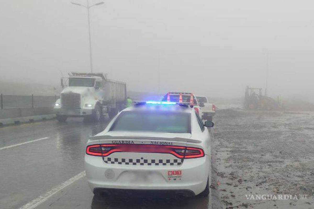 $!La autopista Monterrey-Saltillo fue afectada por los deslaves ocasionados por las lluvias de la tormenta tropical “Alberto”.