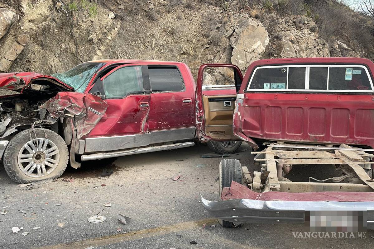 Choque frontal en la Saltillo-Monclova deja 5 heridos