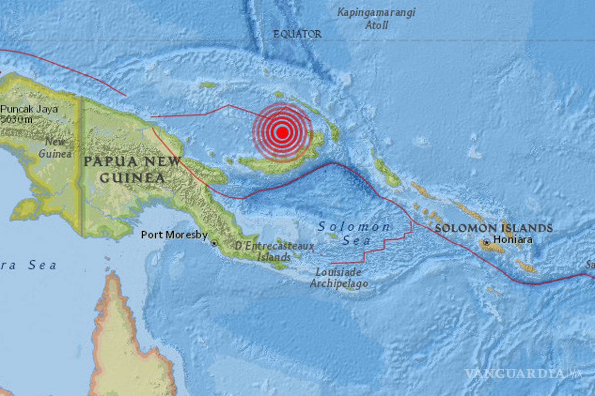 Terremoto de 8.0 grados sacude Papúa Nueva Guinea; emiten alerta de tsunami