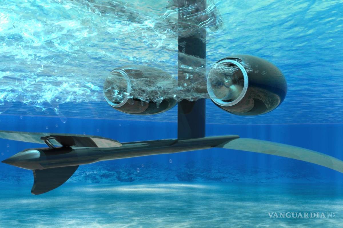 $!Propulsores y estabilizadores sumergidos durante navegación. EFE/Lazzarini D.S.