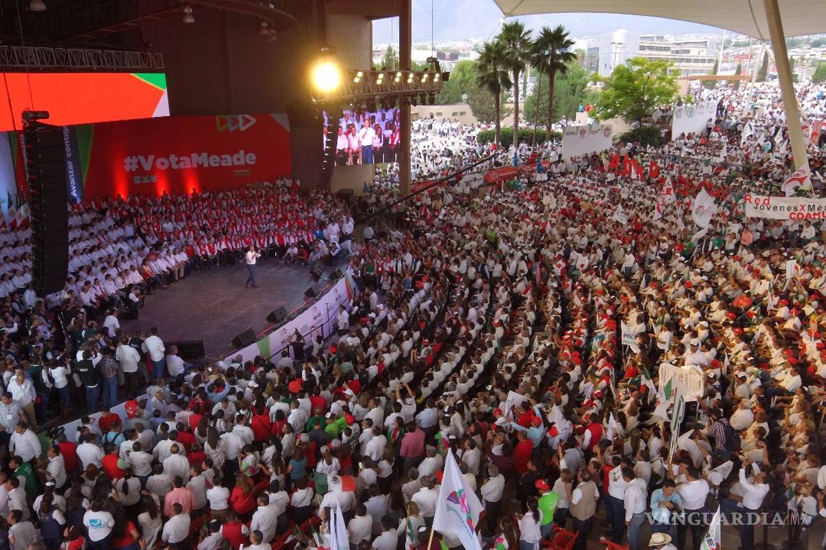 $!Meade se compromete a reforzar la seguridad de México durante cierre de campaña en Saltillo