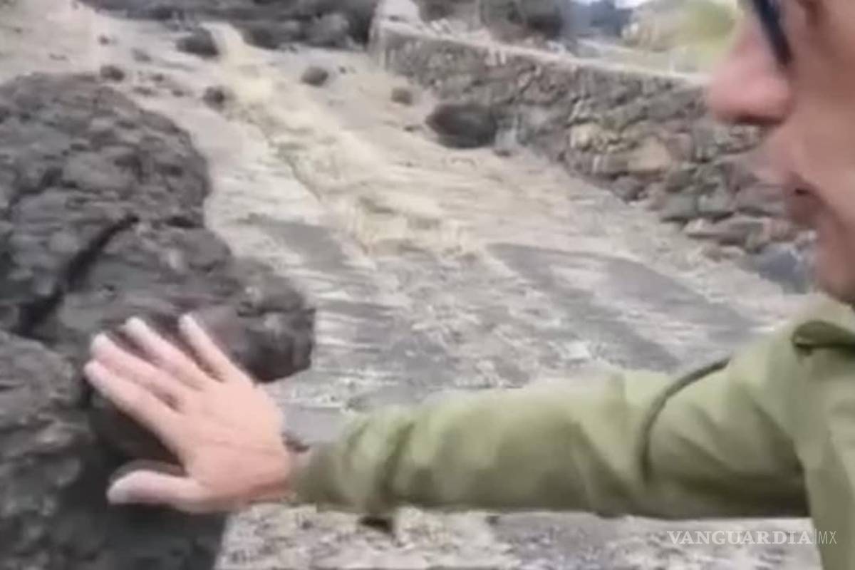 Periodista sufre quemaduras tras tocar lava de volcán de La Palma