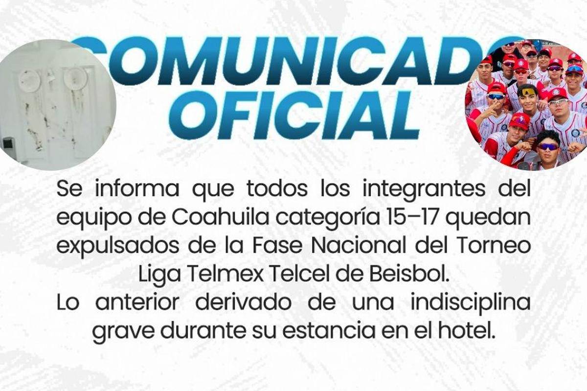 ¡A pastelazos! Liga Telmex Telcel expulsa a Coahuila de torneo de beisbol nacional por indisciplina en hotel de Aguascalientes
