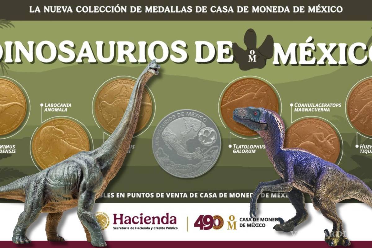 ¿Jurassic Park México? Casa de Moneda lanza nueva colección de medallas con dinosaurios