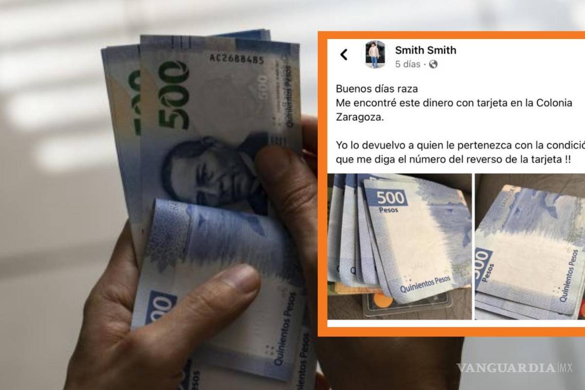 Joven de Saltillo regresa efectivo y tarjeta bancaria; se hace viral