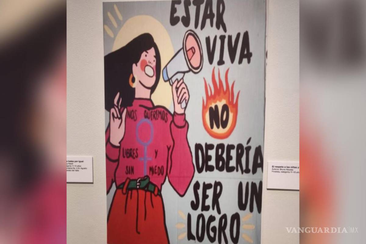 Niños de Nuevo León piden a través del arte una vida libre de violencia para las mujeres