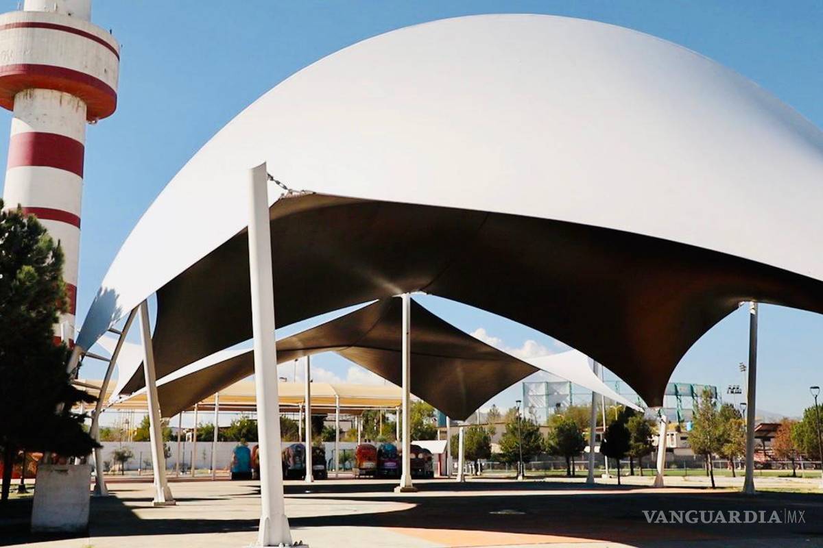 Colocan nueva velaria en el Biblioparque Norte: Saltillo