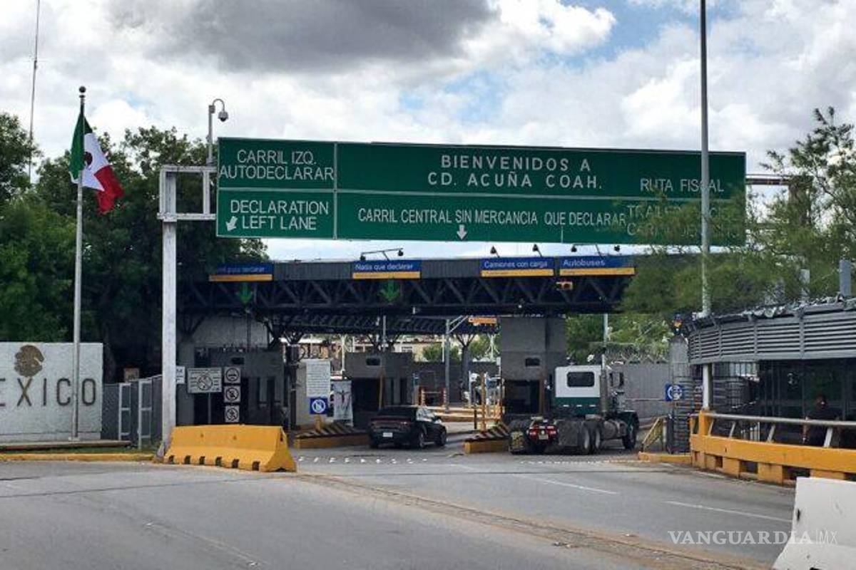 Alista Acuña operativo para agilizar tráfico hacia Del Rio, Texas, por complicado cruce en Piedras Negras