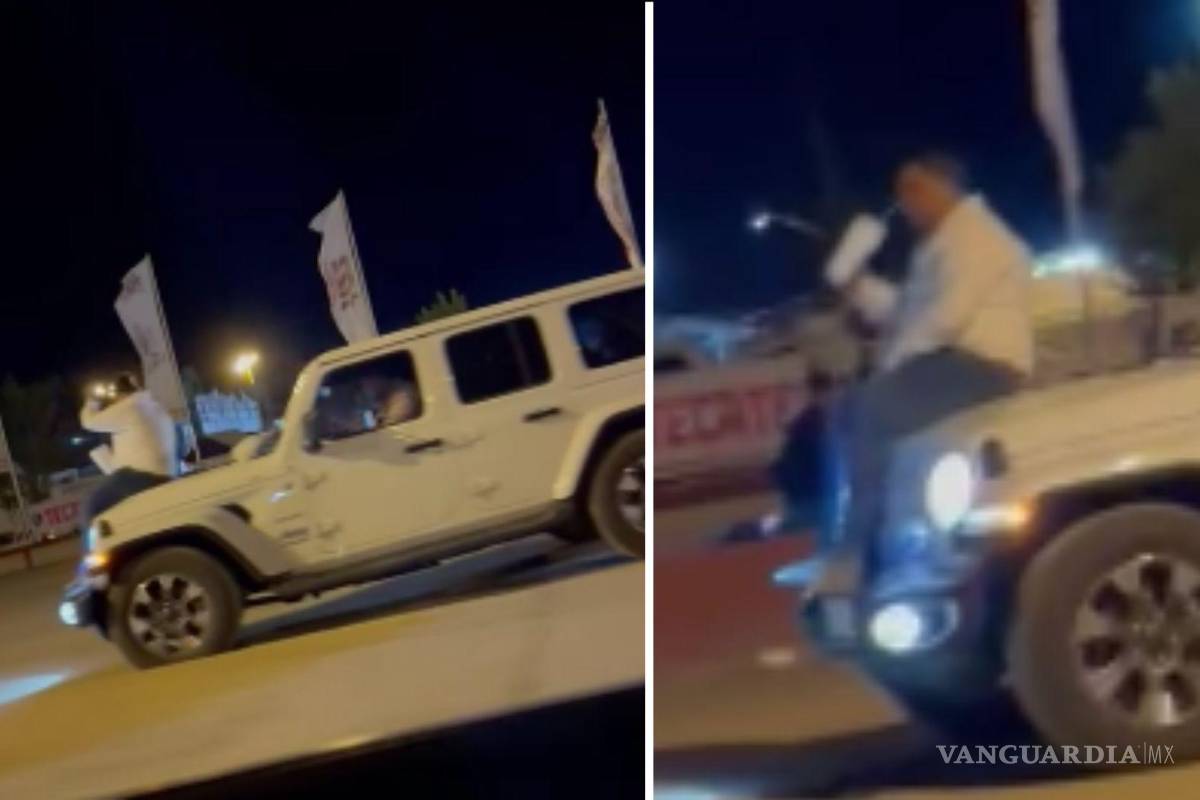 ‘Debe ser ejemplo como autoridad’ y ‘tiene derecho’; divide opiniones ‘paseo’ de alcalde en Coahuila sobre cofre de Jeep