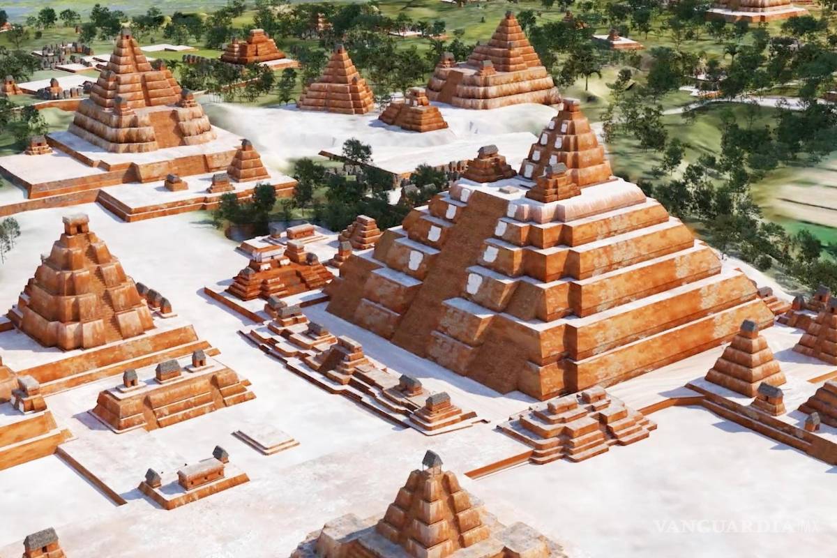 $!Imagen en 3D realizada con un radar LiDAR del terreno de El Mirador, un asentamiento arqueológico de la civilización maya, en Guatemala.