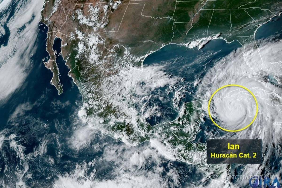 Huracán Ian se intensifica a categoría 2; ocasionará lluvias fuertes en Quintana Roo, Yucatán y Campeche