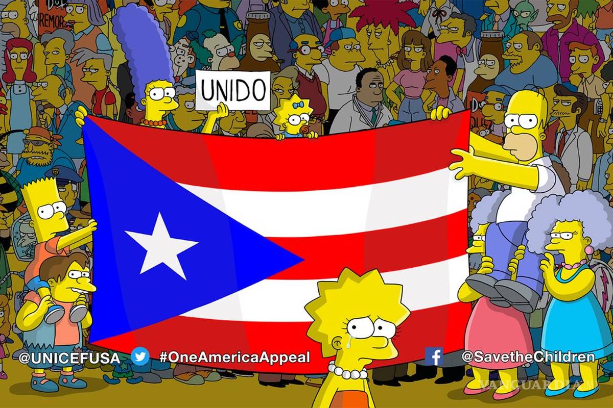 Los Simpson piden apoyo para Puerto Rico