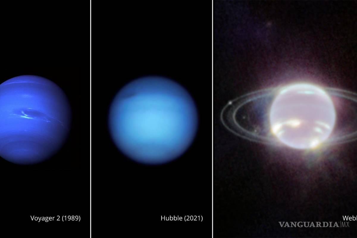 NASA publica maravillosas nuevas fotos tomadas por el Telescopio Espacial James Webb de Neptuno y sus anillos