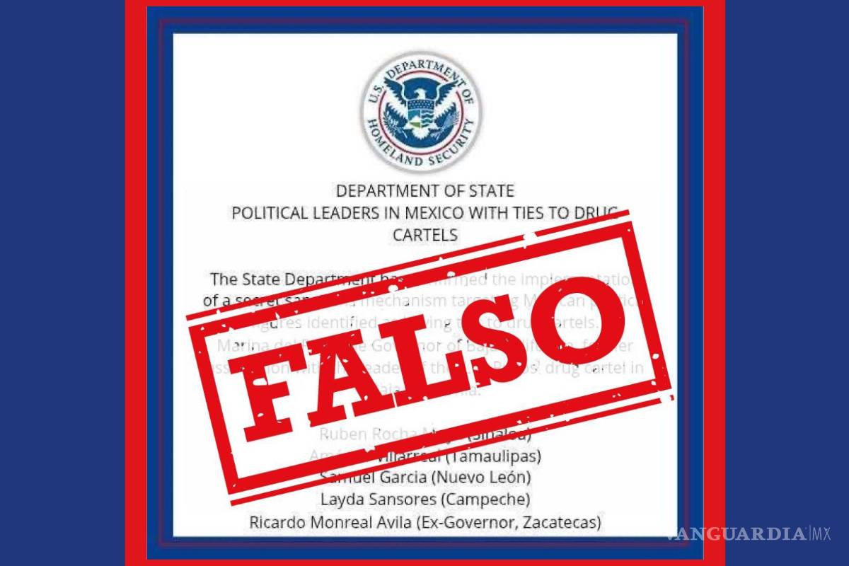 Desmiente Embajada de Estados Unidos en México presunta lista de gobernadores ligados al crimen