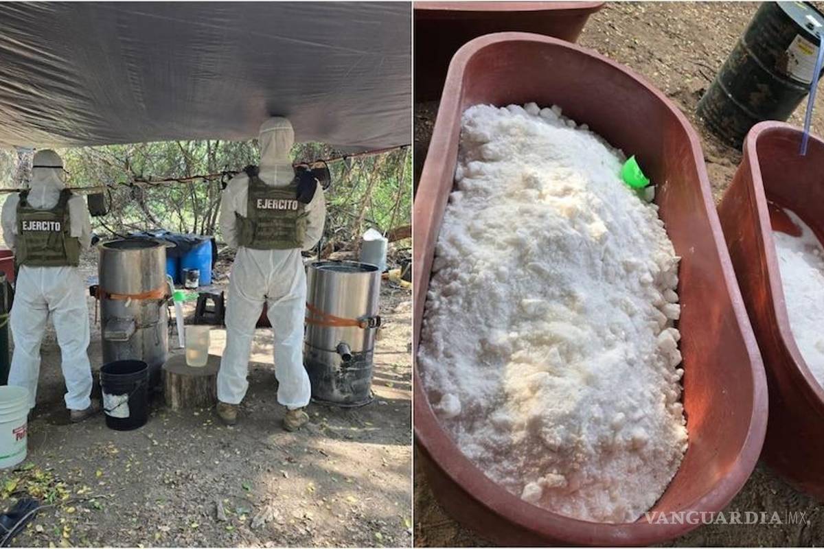 Desmantelan narcolaboratorio que producía dos toneladas de metanfetaminas a la semana, en Michoacán