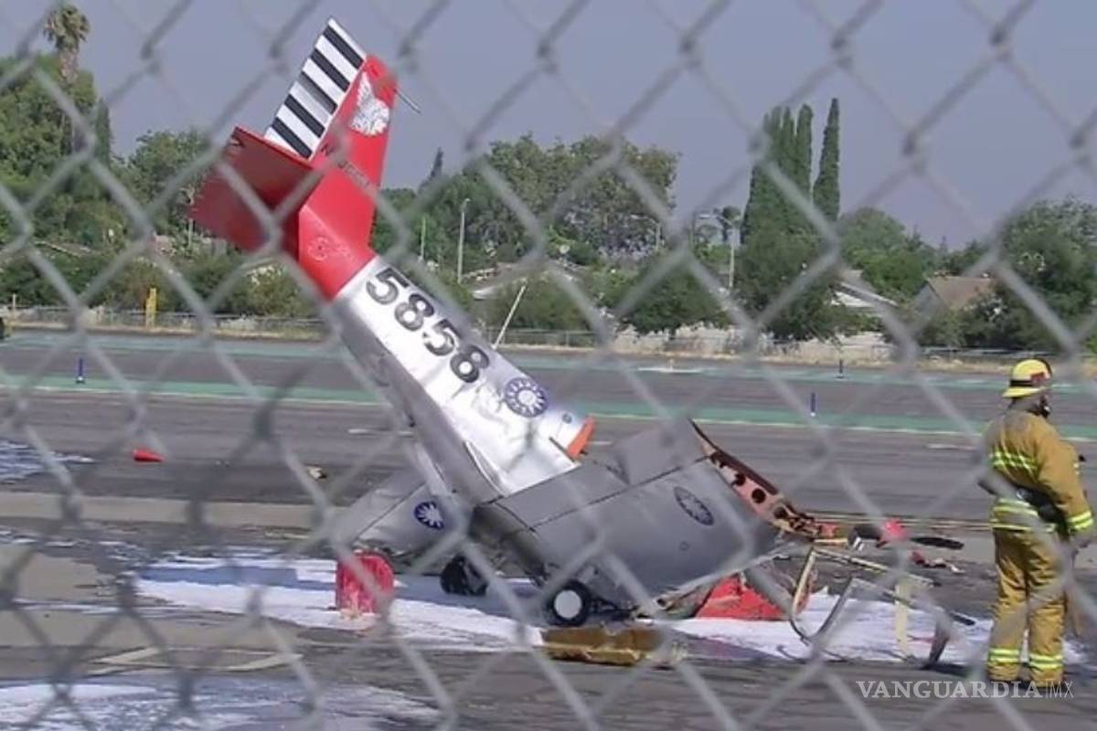 Se estrella avioneta en aeropuerto de California