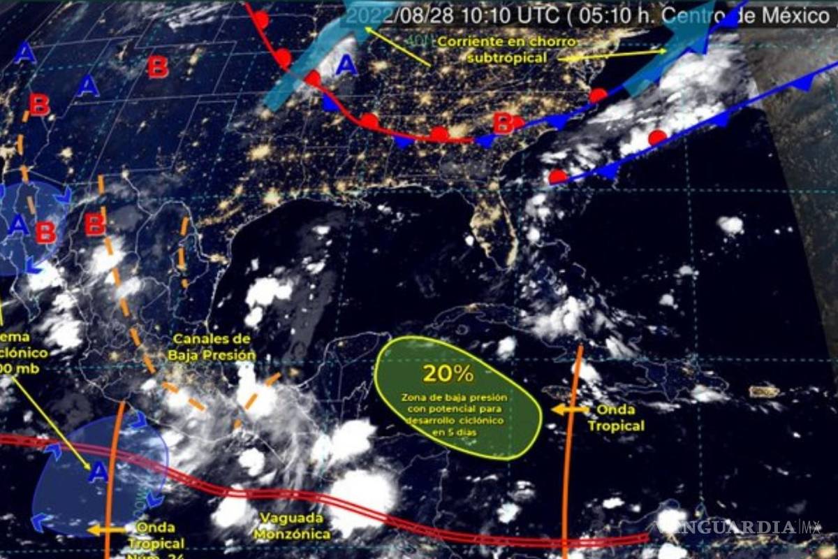 Monzón Mexicano continuará al noroeste de México ocasionando lluvia en estos estados