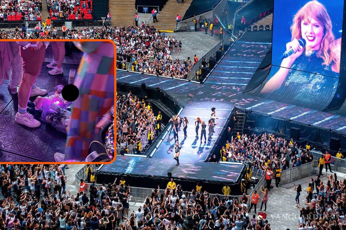 ¡Bebé-swift en problemas! Captan a infante ‘tirado’ en medio del concierto de Taylor Swift