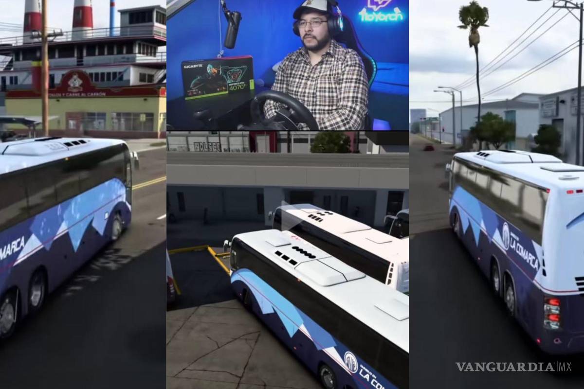 ¿Has soñado con ser camionero? Streamer recorre Torreón como chofer de autobús en videojuego al estilo ‘GTA’ (video)