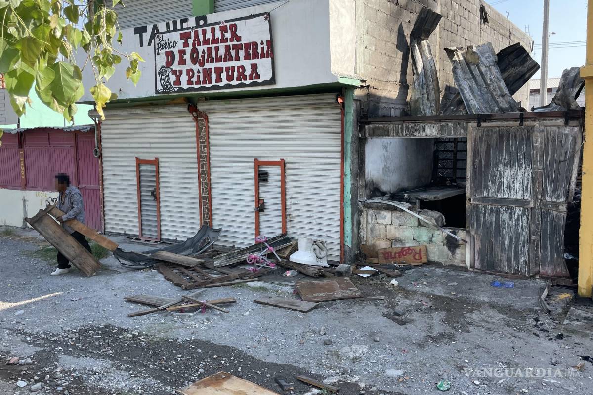 Arde en llamas local abandonado al sur de Saltillo; vecinos señalan a ‘Machete’ como sospechoso