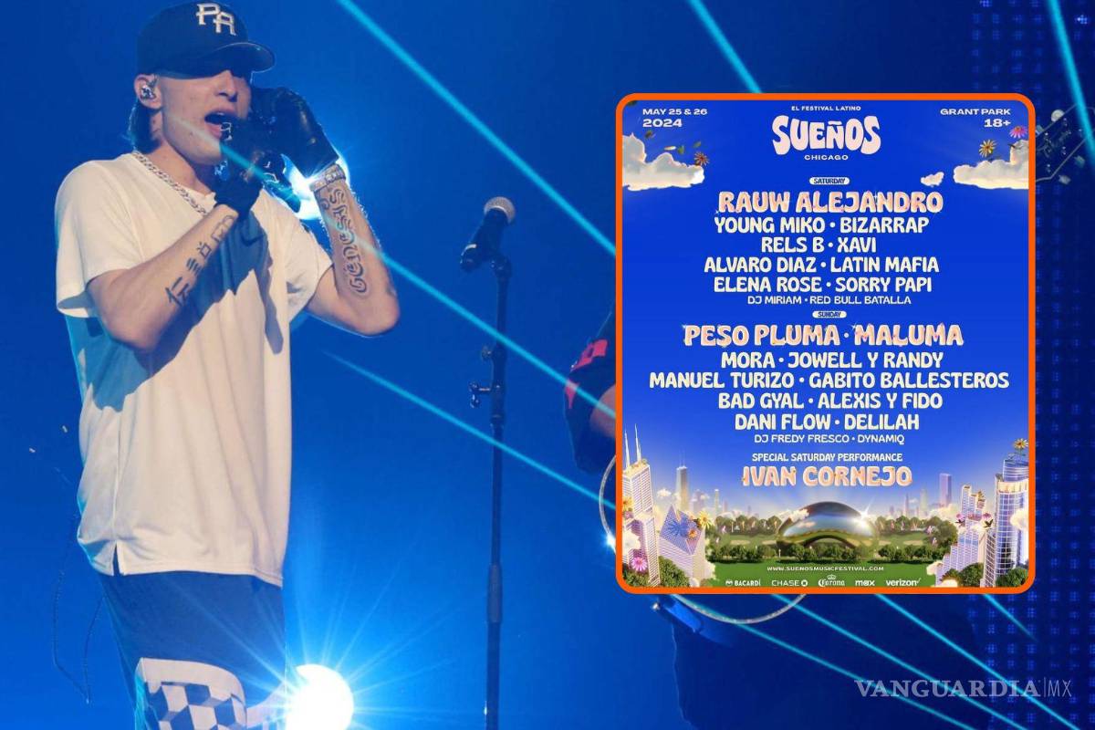 Le cancelan su ‘sueño’... Peso Pluma es evacuado de un festival en Chicago