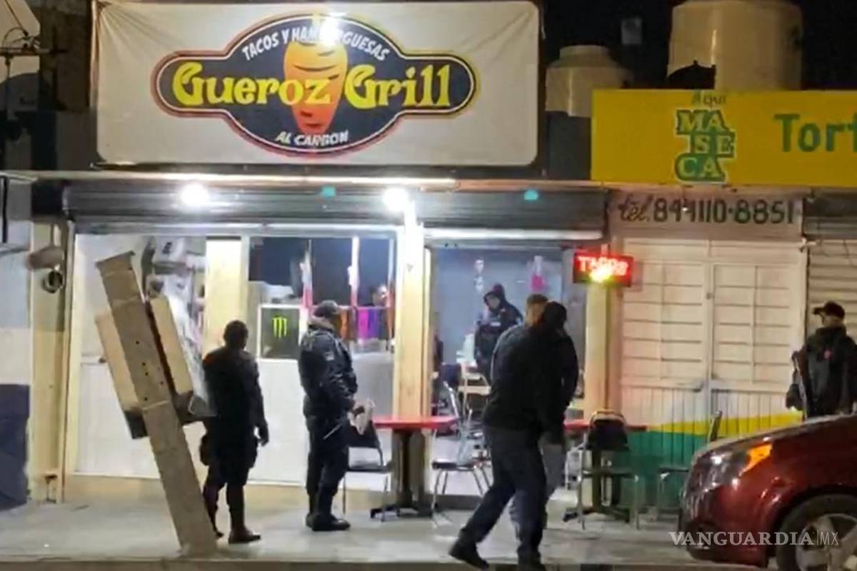 Asaltante termina lesionado cuando mesero de una taquería de Saltillo le hace frente