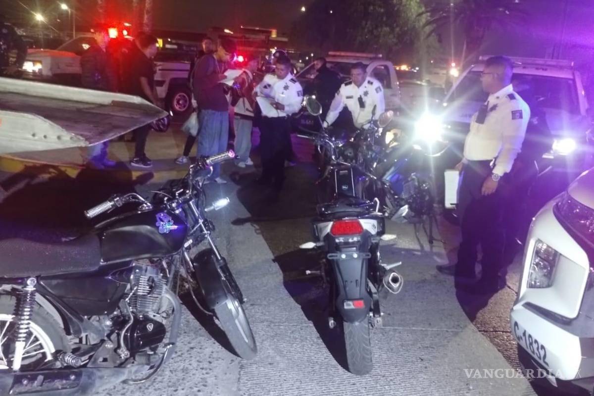 Aseguran 11 motos en operativo en la Gran Plaza, en Saltillo