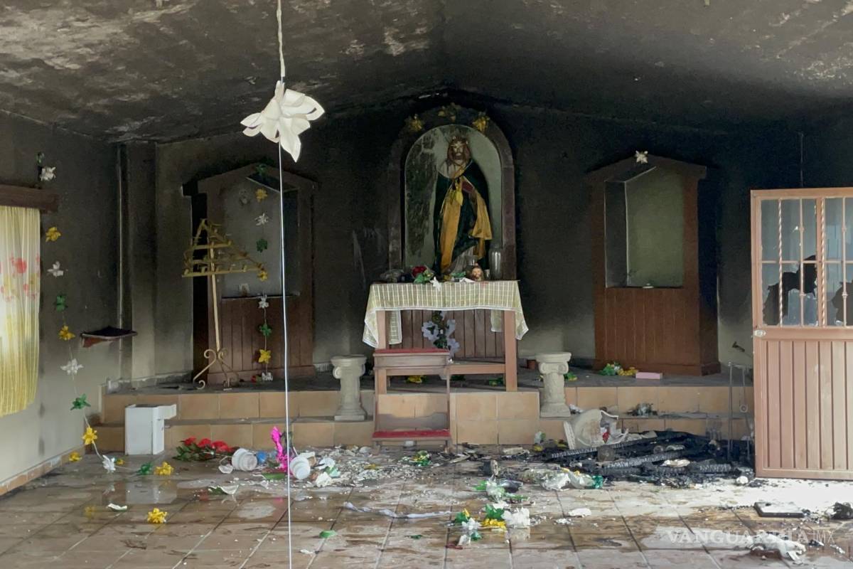 Detienen a sexagenario por prenderle fuego a capilla de San Judas en ejido de Saltillo