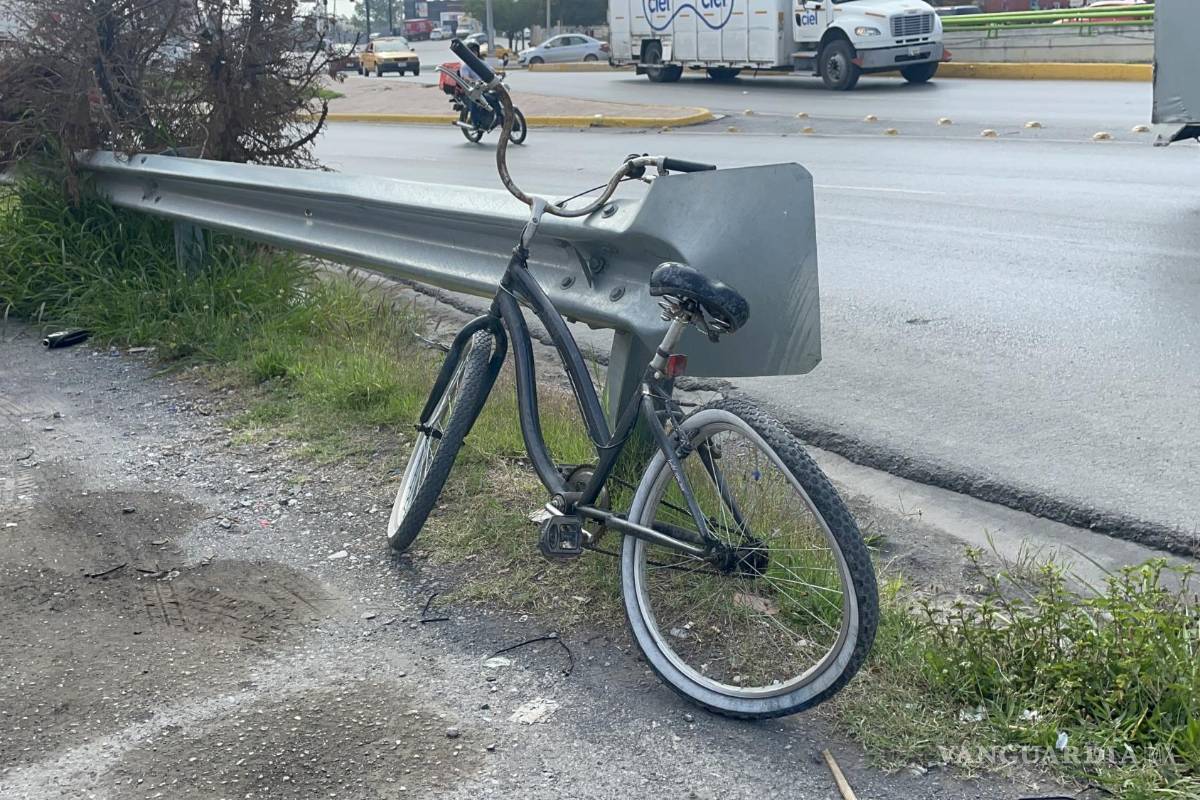 Ciclista queda grave en hospital de Saltillo tras ser atropellada