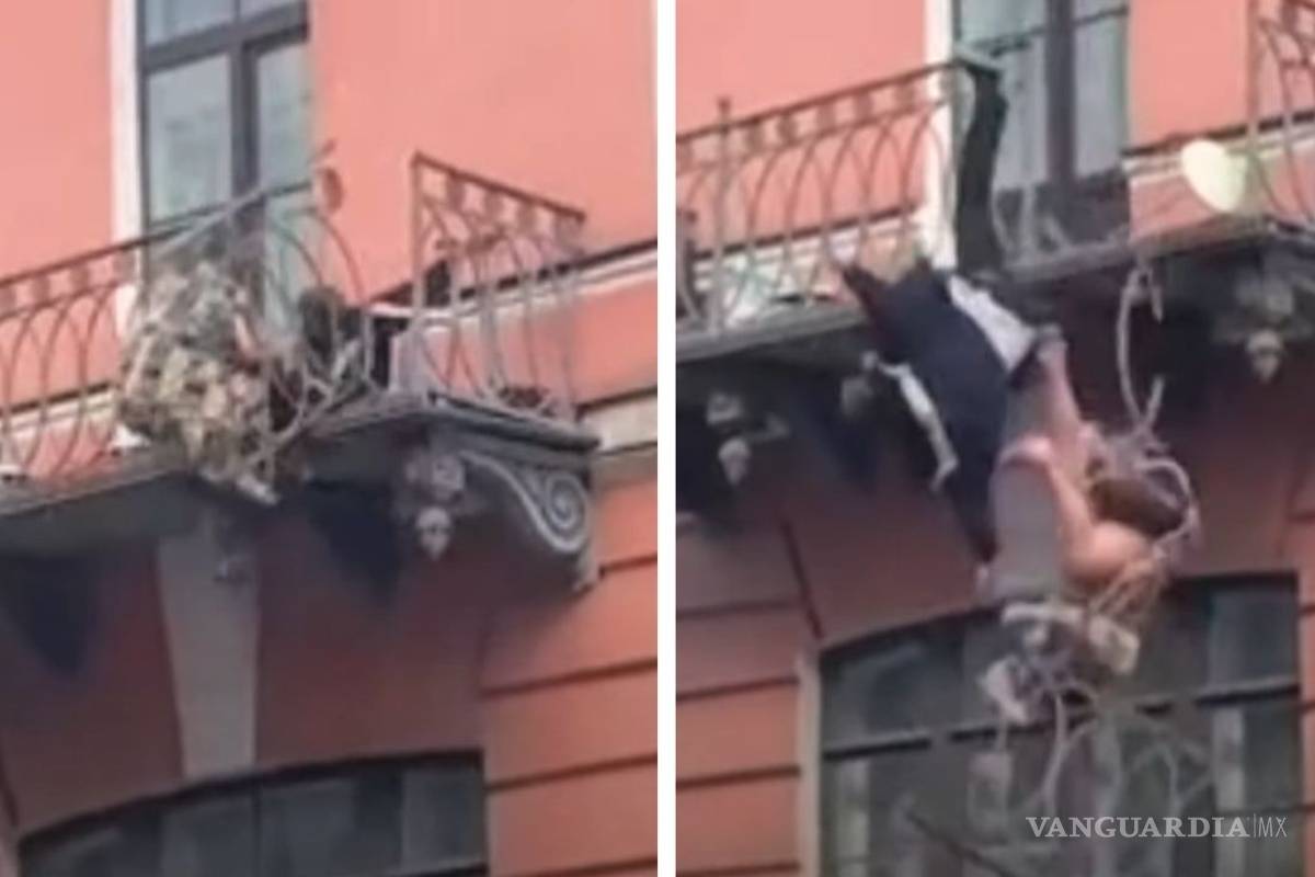 Pareja que discutía en su balcón cae desde 7 metros de altura (video)