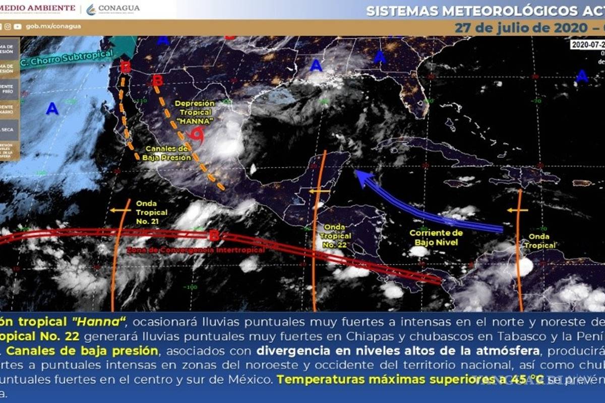 Hanna seguirá afectando a México hoy; se esperan lluvias fuertes en Coahuila, Nuevo León y Tamaulipas