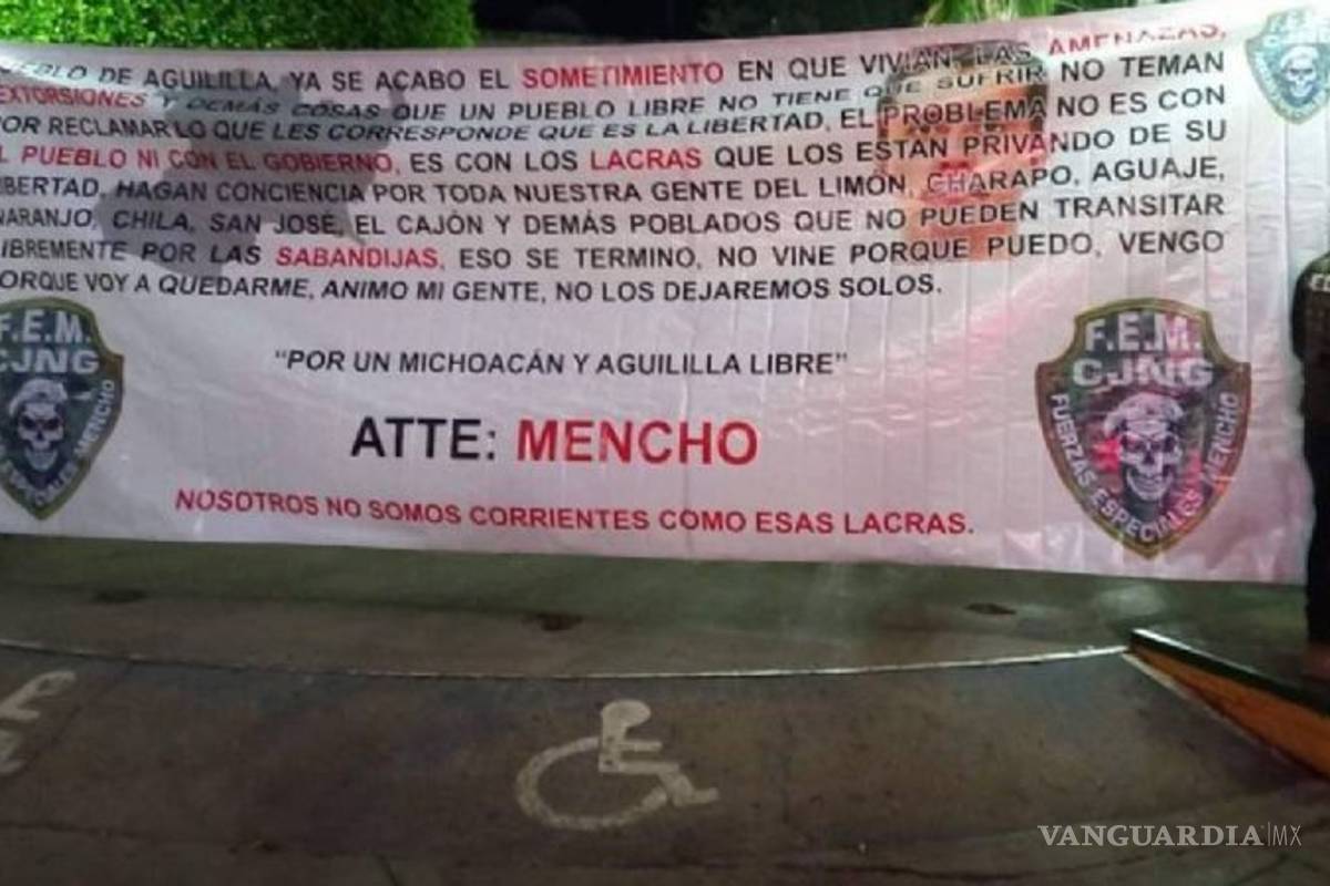 'Vengo porque voy a quedarme'... 'El Mencho' advierte que se acabó la violencia en Aguililla