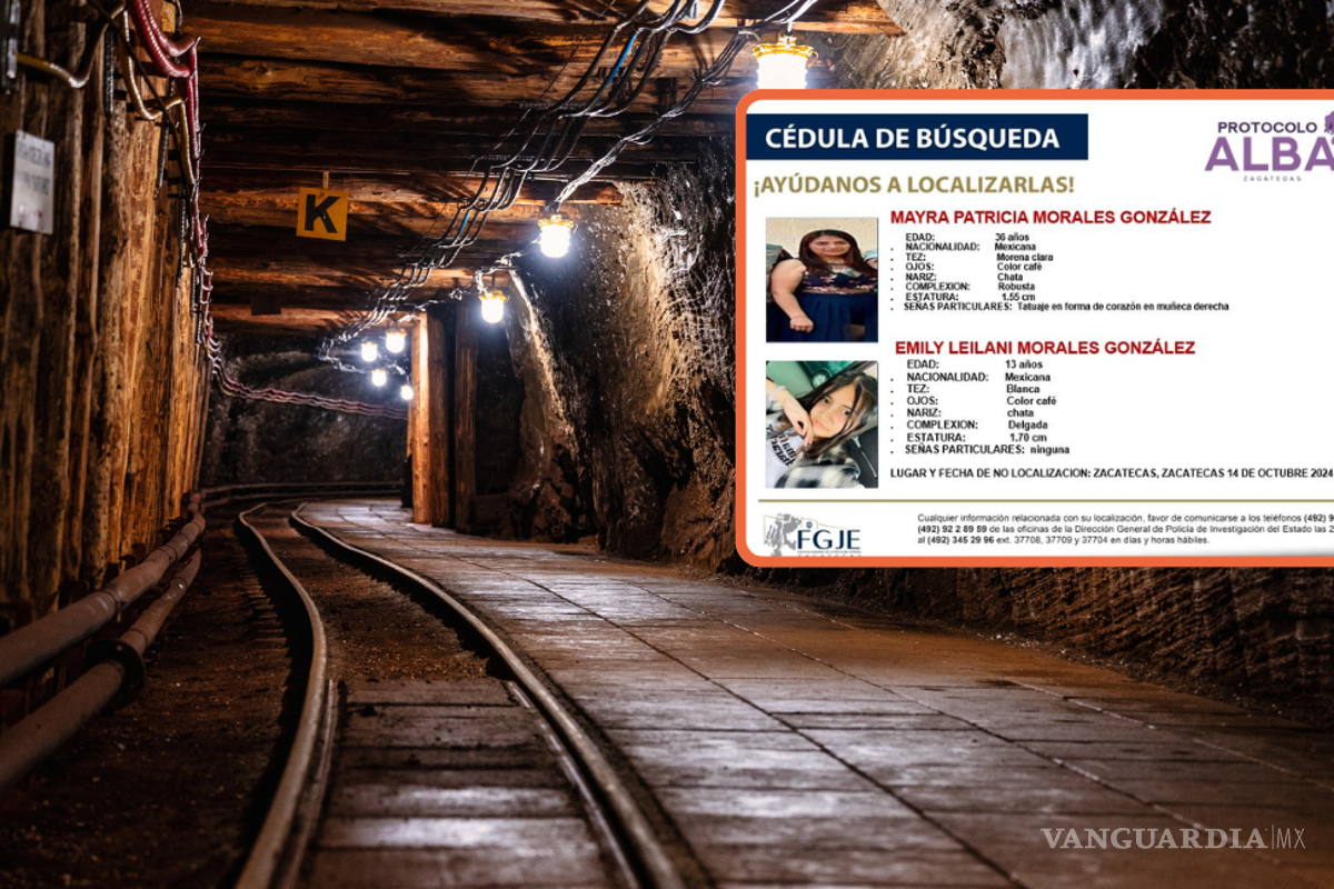 Identifican cuerpos de madre e hija en mina de Zacatecas